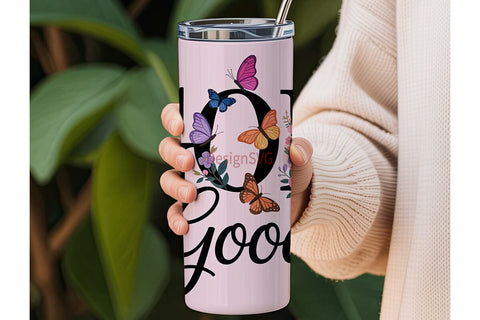 God Is Good Butterfly 20oz Tumbler Wrap Sublimation DesignSVG 