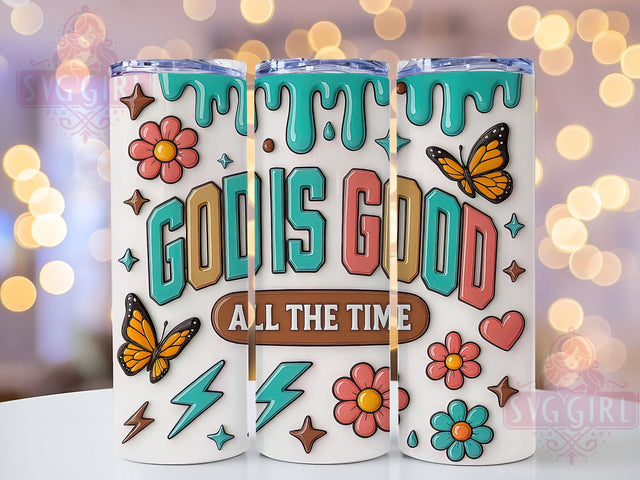 God Is Good Christian Tumbler, Christian Tumbler Wrap, 20oz Sublimation Design, Religious Cup Design, Inspirational Tumbler, Faith-Based Tumbler, Inflated Text Tumbler Sublimation SvggirlplusArt 