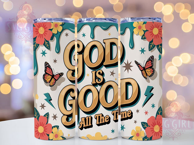 God Is Good Christian Tumbler, Christian Tumbler Wrap, 20oz Sublimation Design, Religious Cup Design, Inspirational Tumbler, Faith-Based Tumbler, Inflated Text Tumbler Sublimation SvggirlplusArt 