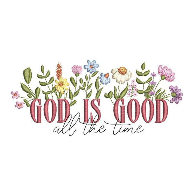 God is Good Embroidery Design, 3 sizes, Instant Download Embroidery/Applique DESIGNS Nino Nadaraia 