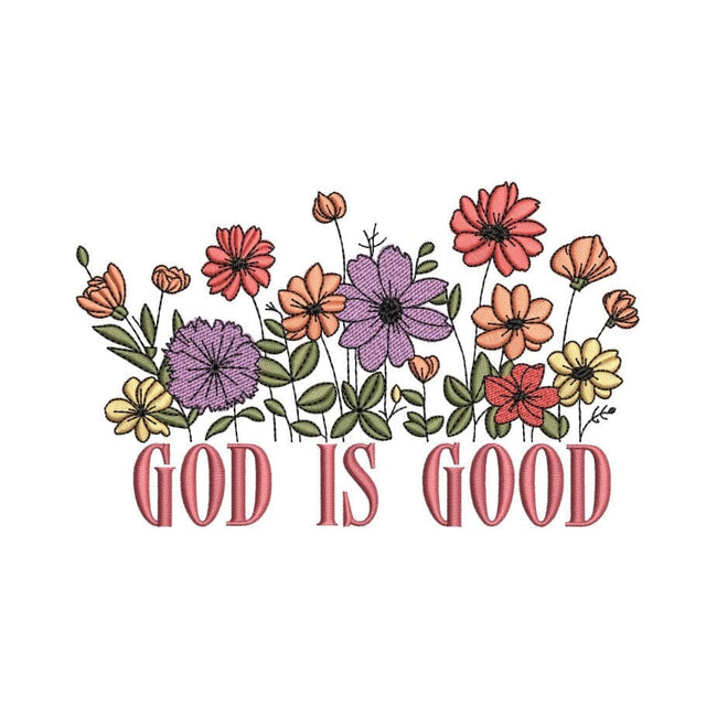 God is Good Embroidery Design, 3 sizes, Instant Download Embroidery/Applique DESIGNS Nino Nadaraia 