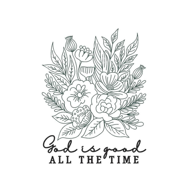 God is Good Embroidery Design, 3 sizes, Instant Download Embroidery/Applique DESIGNS Nino Nadaraia 