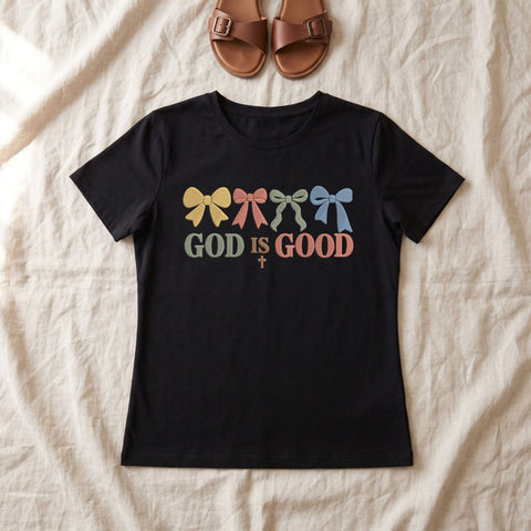 God Is Good Embroidery Design – Christian Faith Bows Religious Typography Machine Embroidery File Embroidery/Applique DESIGNS PatternFeed8 