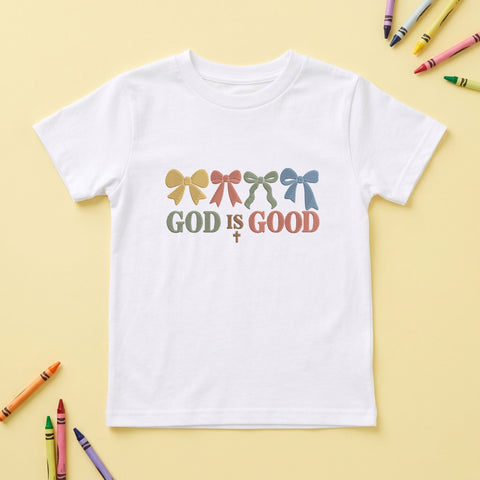 God Is Good Embroidery Design – Christian Faith Bows Religious Typography Machine Embroidery File Embroidery/Applique DESIGNS PatternFeed8 