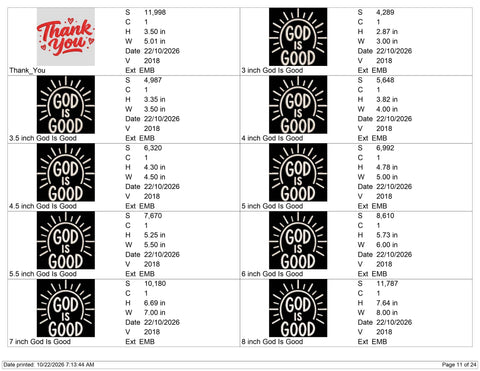 God Is Good Embroidery Design – Christian Faith Sun Rays Religious Quote Machine Embroidery File Embroidery/Applique DESIGNS PatternFeed8 