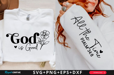 God is Good Sleeve SVG Design, Christian Sleeve SVG, Faith SVG Design, Jesus Sleeve SVG SVG Regulrcrative 
