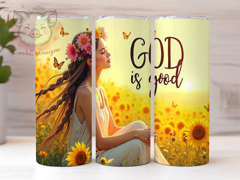 God is Good Tumbler, Bible Verse Tumbler Wrap, 20oz Sublimation Design, Christian Tumbler PNG, Inspirational Bible Tumbler, Digital Download Tumbler, Faith-Based Tumbler Design Sublimation Lara' s Designs 