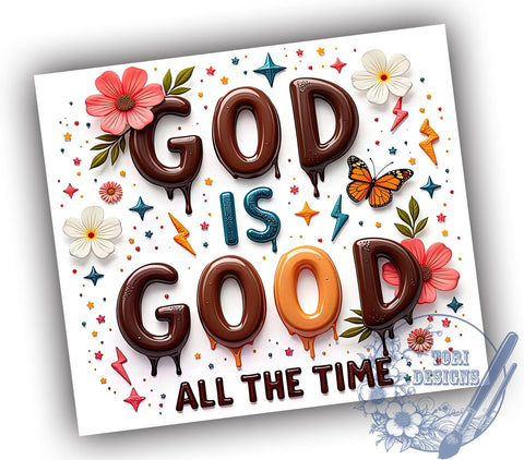 God Is Good Tumbler, Bible Verse Tumbler Wrap, Christian Tumbler, 20oz Tumbler, Sublimation Design, Jesus Gift, Faith-Based Decor, Inspirational Tumbler Sublimation ToriDesigns 