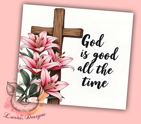 God is Good Tumbler, Christian Bible Verse, Inspirational Drinkware, 20oz Sublimation Wrap, Faith-Based Gift, Jesus Quote Tumbler, Religious Decor Sublimation Lara' s Designs 