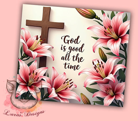 God is Good Tumbler, Christian Bible Verse, Inspirational Drinkware, 20oz Sublimation Wrap, Faith-Based Gift, Jesus Quote Tumbler, Religious Decor Sublimation Lara' s Designs 