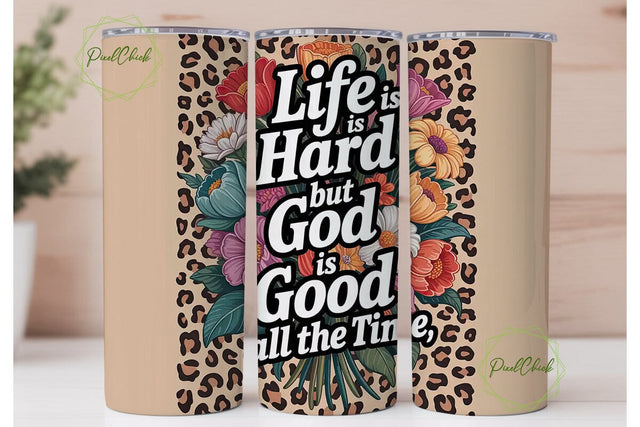 God Is Good Tumbler Wrap PNG Sublimation PixelChick 