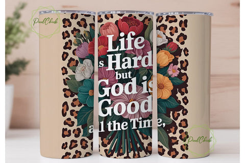 God Is Good Tumbler Wrap PNG Sublimation PixelChick 