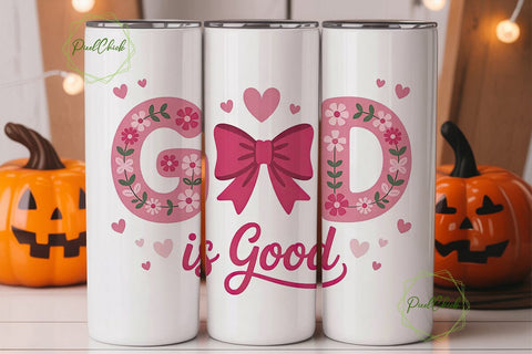 God Is Good Tumbler Wrap PNG Sublimation PixelChick 