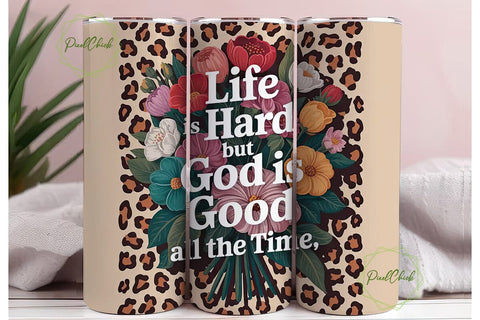 God Is Good Tumbler Wrap PNG Sublimation PixelChick 