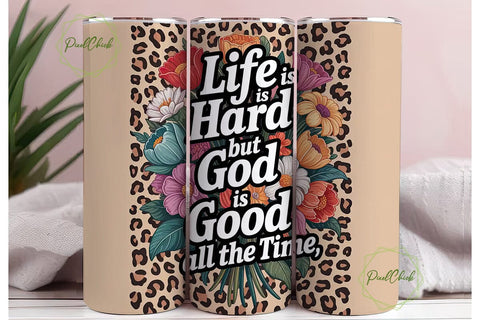 God Is Good Tumbler Wrap PNG Sublimation PixelChick 