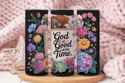 God Is Good Tumbler Wrap Sublimation DesignSVG 