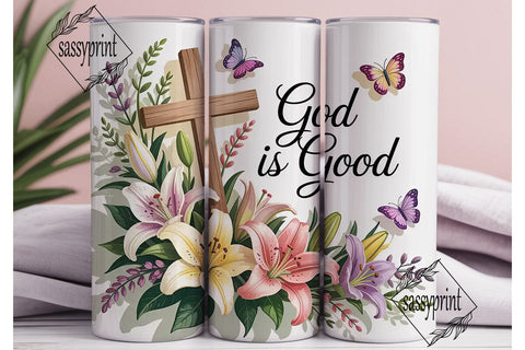 God is Good Tumbler Wrap Sublimation sassyprint 