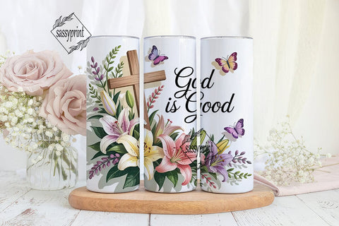 God is Good Tumbler Wrap Sublimation sassyprint 