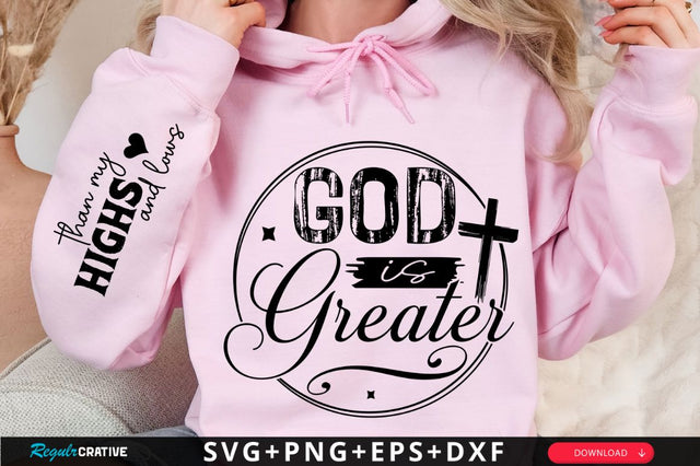 God Is Greater Sleeve SVG Design SVG Regulrcrative 