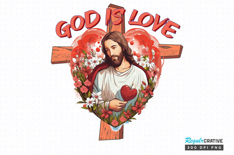 God is love png design Sublimation Regulrcrative 
