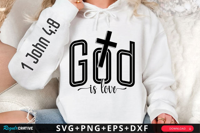 God Is Love Sleeve SVG Design SVG Regulrcrative 
