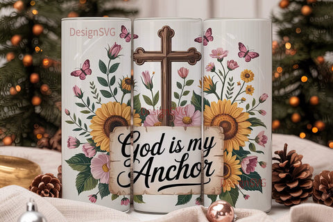 God Is My Anchor 20oz Tumbler Design Sublimation DesignSVG 