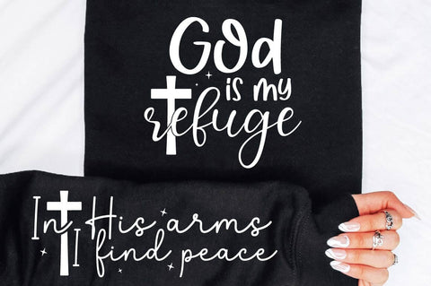 God Is My Refuge Sleeve SVG Design SVG Regulrcrative 