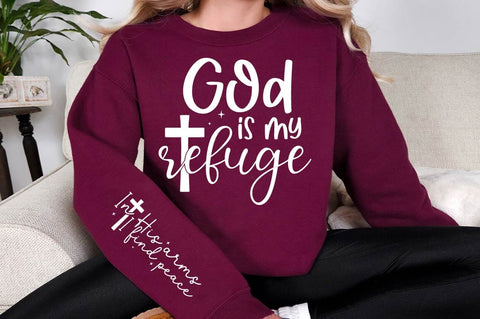 God Is My Refuge Sleeve SVG Design SVG Regulrcrative 