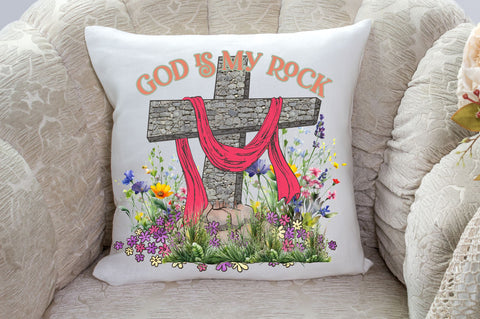 God is my rock png design Sublimation Regulrcrative 