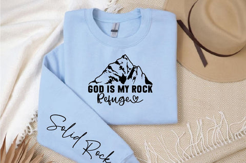 God is My Rock Refuge Sleeve SVG Design SVG Designangry 