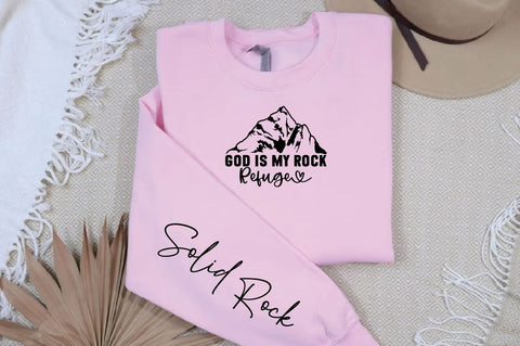 God is My Rock Refuge Sleeve SVG Design SVG Designangry 