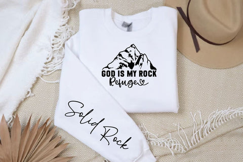 God is My Rock Refuge Sleeve SVG Design SVG Designangry 