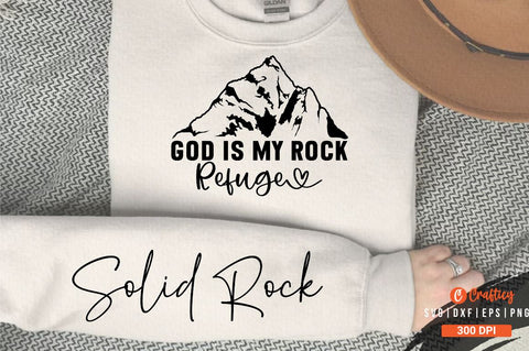 God is My Rock Refuge Sleeve SVG Design SVG Designangry 
