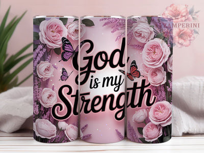 God Is My Strength Faith Tumbler, GOD is My Strength Tumbler, Faith-Based Sublimation Wrap, Inspirational Scripture Wrap, Religious Quote Wrap, Spiritual Tumbler Design, Trendy Gift Idea Sublimation Li Zamperini 