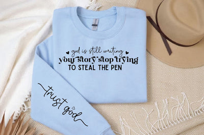 God is still writing your story Sleeve Svg Design, Christian SVG Design SVG Regulrcrative 