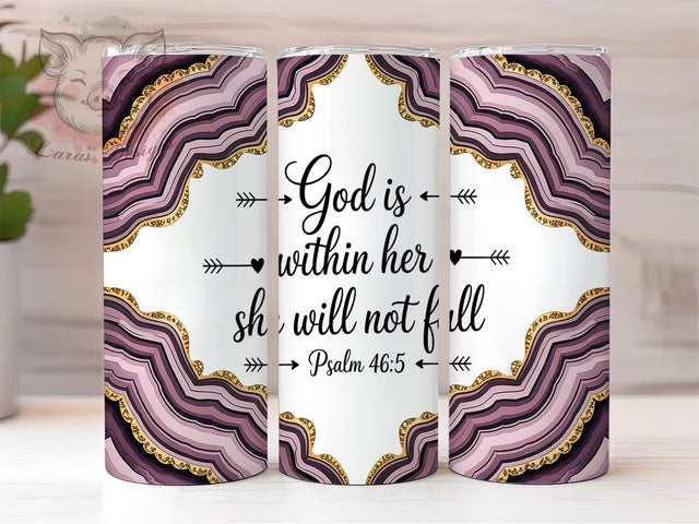 God Is Within Her Bible Tumbler, Religious Tumbler Wrap, God Is Within Her Cup, Inspirational Tumbler, Christian Tumbler Design, Faith-Based Wrap, Women of Faith Tumbler Sublimation Lara' s Designs 