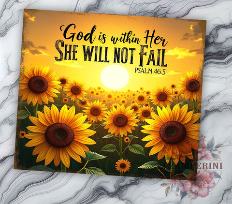 God Is Within Her Psalm 465 Tumbler Wrap, God Is Within Her, 20oz Tumbler Wrap, Sublimation Design, Christian Gift, Inspirational Drinkware, Faith-Based Decor Sublimation Li Zamperini 