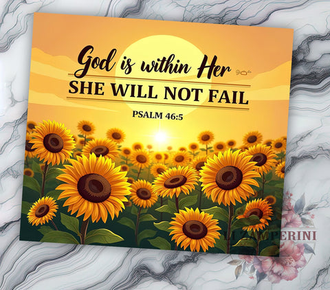 God Is Within Her Psalm 465 Tumbler Wrap, God Is Within Her, 20oz Tumbler Wrap, Sublimation Design, Christian Gift, Inspirational Drinkware, Faith-Based Decor Sublimation Li Zamperini 