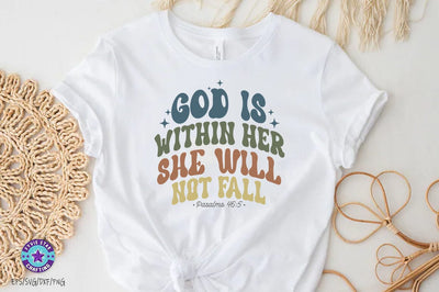God is within her she will not fall, Christian SVG PNG, Christian Quote SVG FiveStarCrafting 