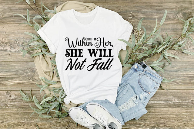 God is Within Her She Will Not Fall SVG Angelina750 