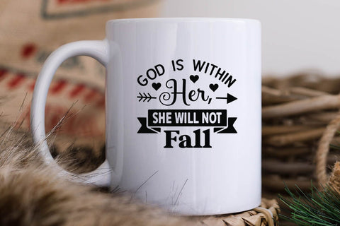 God is Within Her, She Will Not Fall SVG Angelina750 