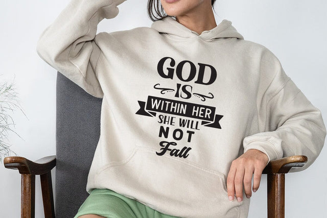 God is Within Her She Will Not Fall SVG Angelina750 