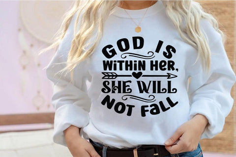 God is Within Her, She Will Not Fall SVG Angelina750 