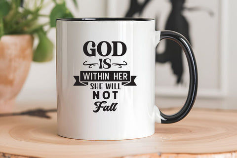 God is Within Her She Will Not Fall SVG Angelina750 