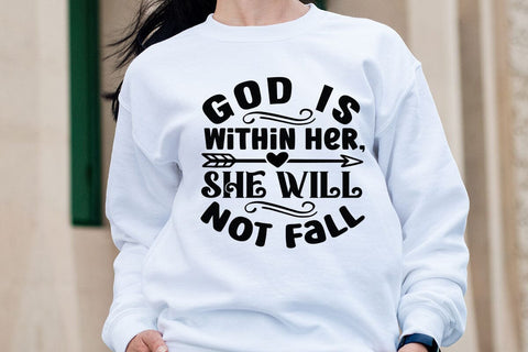 God is Within Her, She Will Not Fall SVG Angelina750 