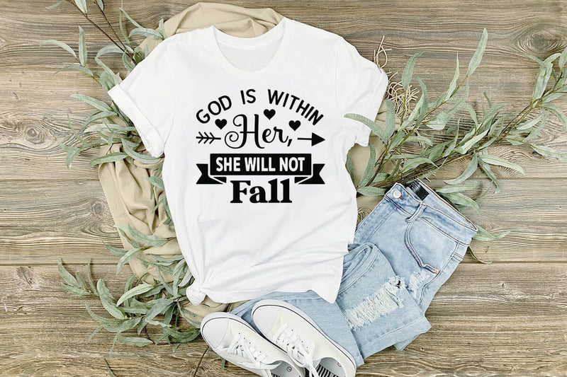 God is Within Her, She Will Not Fall SVG Angelina750 