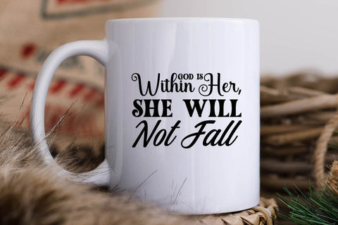 God is Within Her She Will Not Fall SVG Angelina750 
