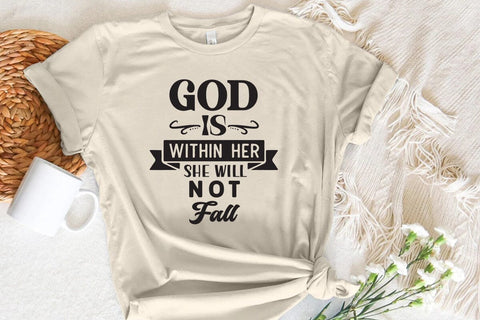 God is Within Her She Will Not Fall SVG Angelina750 