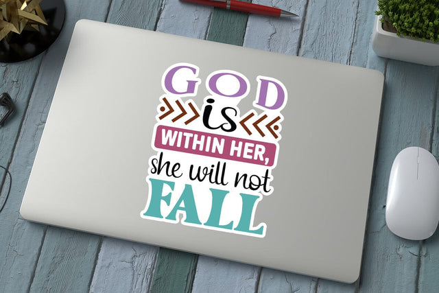 God is Within Her She Will Not Fall SVG Angelina750 