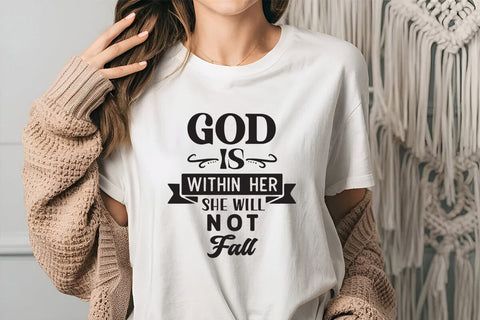 God is Within Her She Will Not Fall SVG Angelina750 